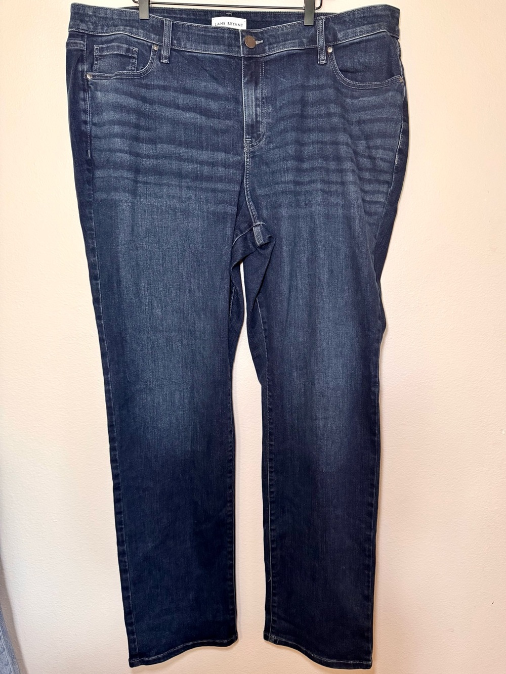 Lane Bryant Flex Magic Mid Rise Straight Jeans 24 Long Signature Fit Dark